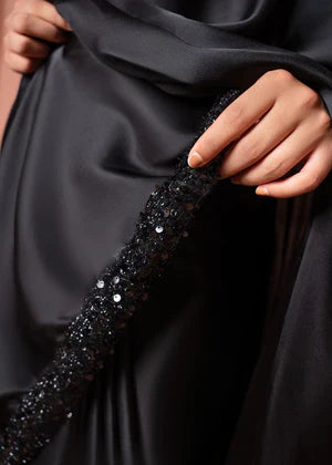 Elegant Black Embellished Saree – 3-Piece Festive Ensemble