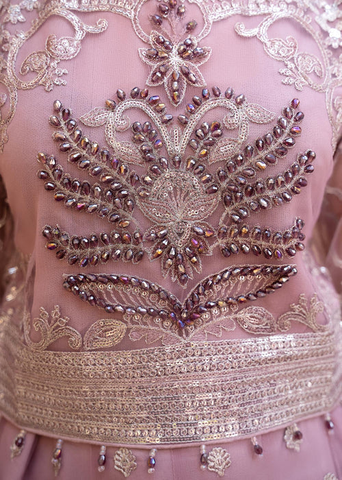 Lilac Dream โ 3PC Embroidered Net Lehenga Choli