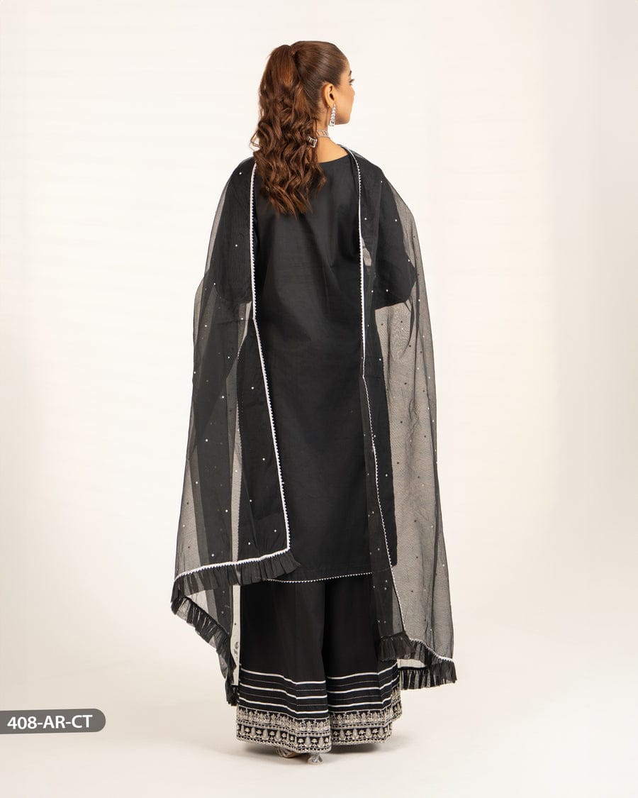 Premium Cotton Embroidered Suit with Dupatta
