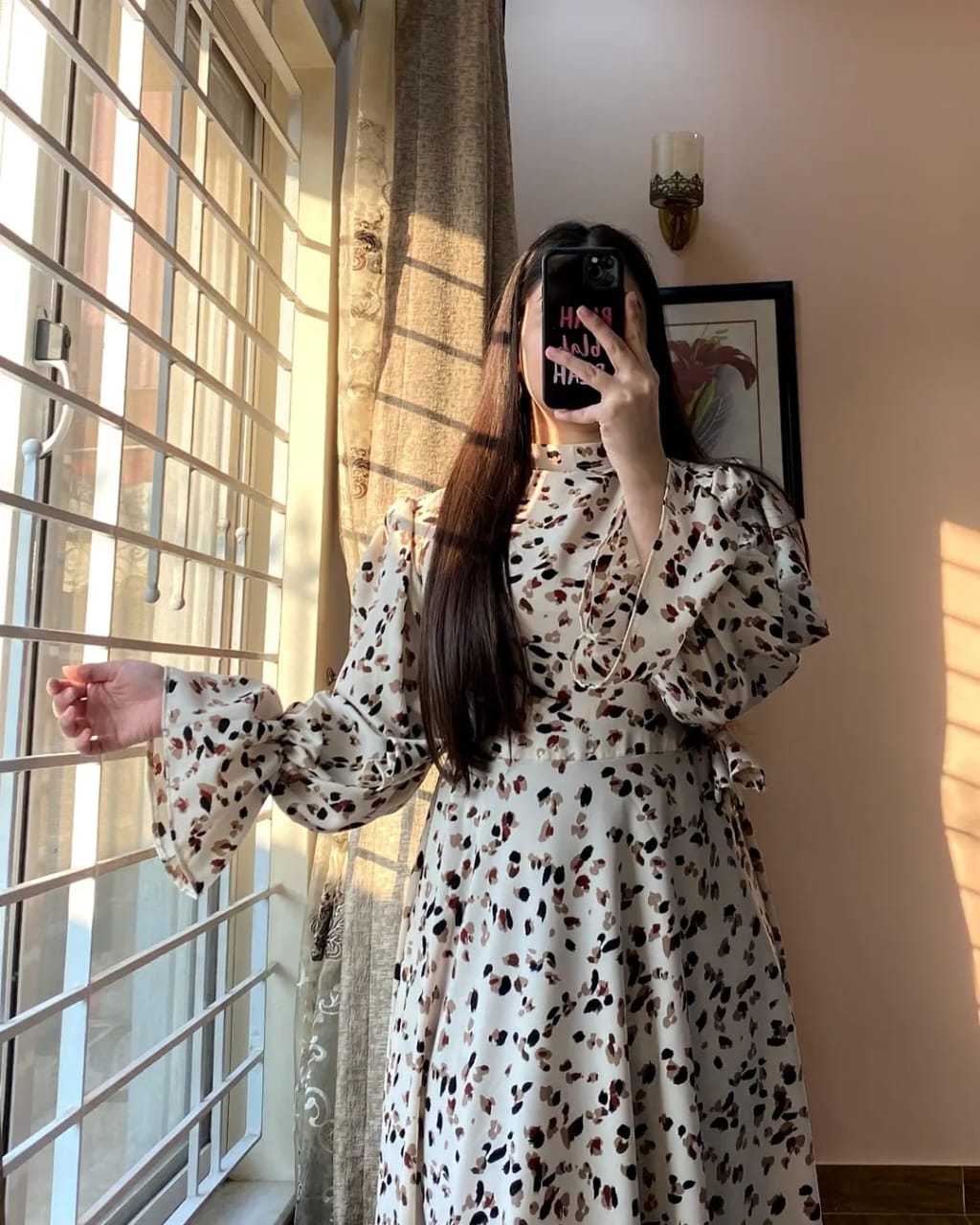 Skin & Black Lawn 2-Piece Frock
