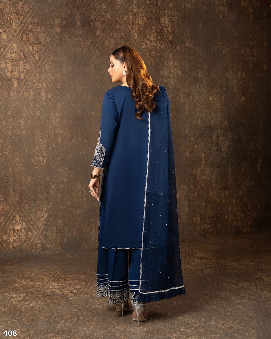 Premium Cotton Embroidered Suit with Dupatta