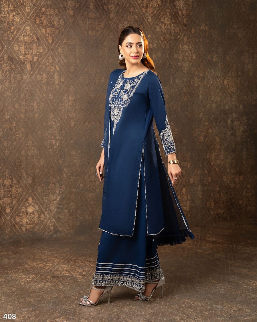 Premium Cotton Embroidered Suit with Dupatta
