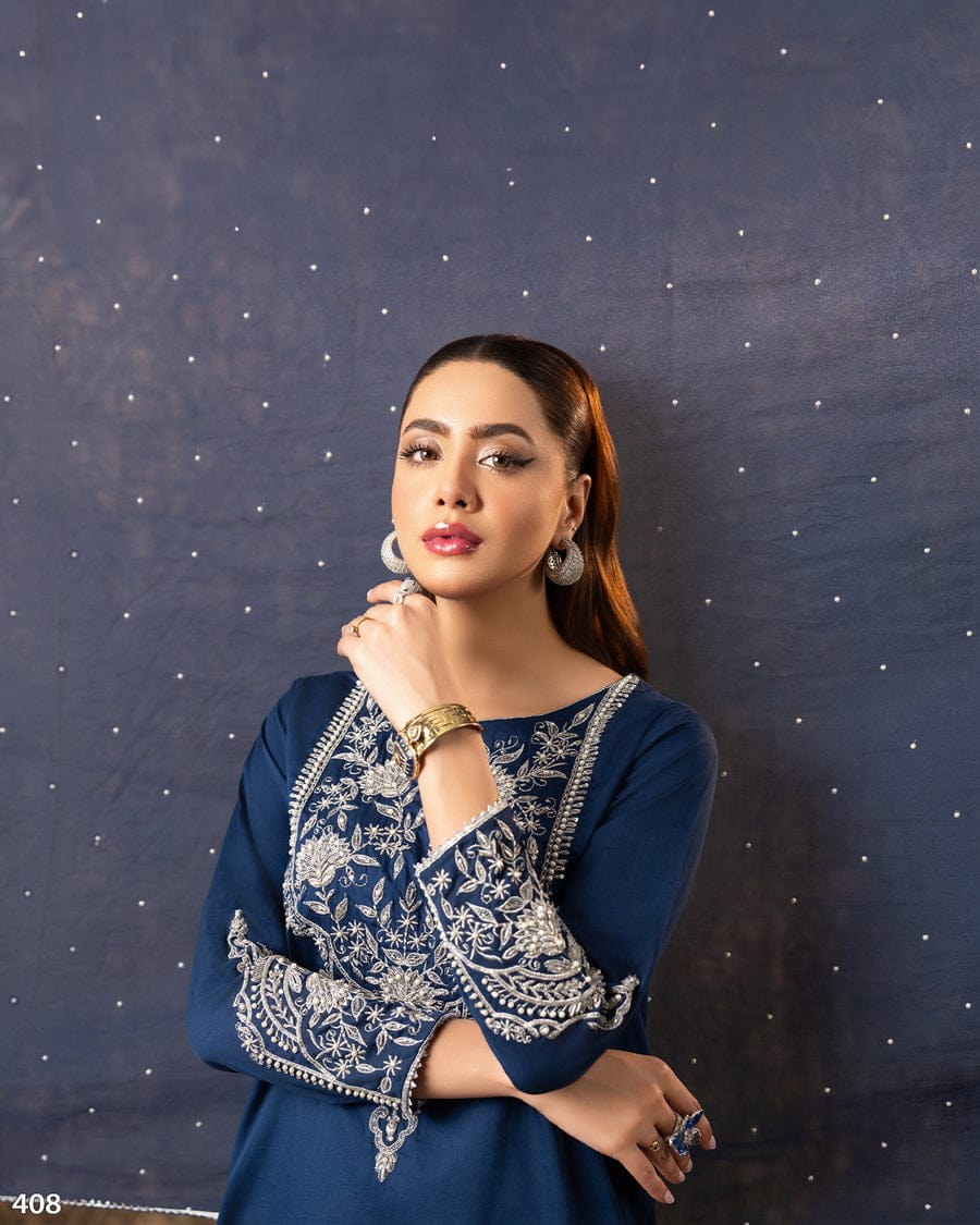 Premium Cotton Embroidered Suit with Dupatta