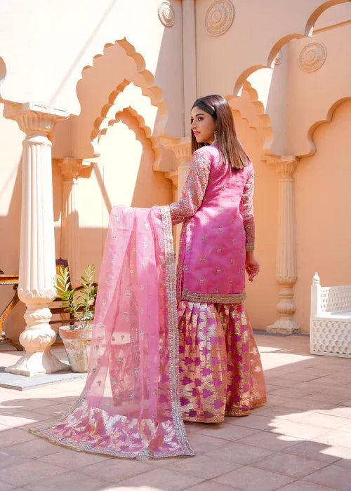 Mauve Pink Elegance - 3PC Embellished Gharara Set