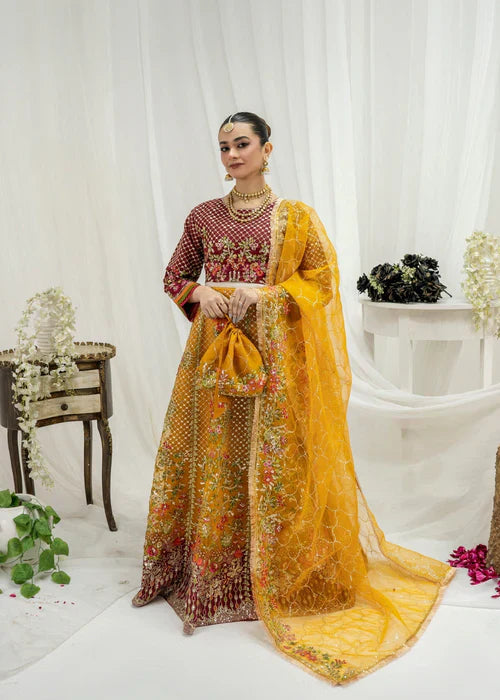 Majestic Maroon Lehenga Set – 4-Piece Wedding & Formal Wear
