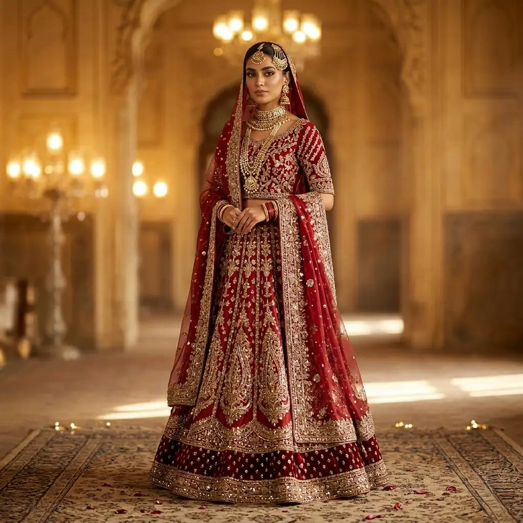 Sheer organza formal dress with delicate floral hand-embroidery.