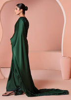 Graceful Green Embellished Saree – 3-Piece Festive Ensemble