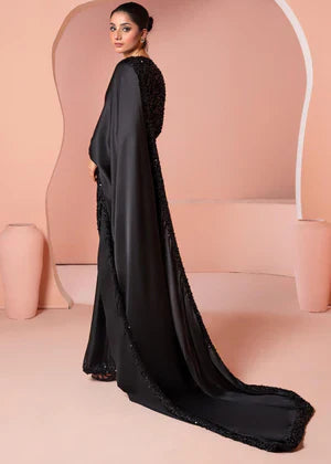 Elegant Black Embellished Saree – 3-Piece Festive Ensemble