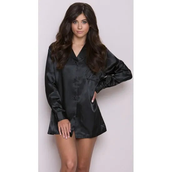 Women’S Black Satin Buttondowm Sleepwear Shirt. Sm-225 Add to wishlist ₨1,499