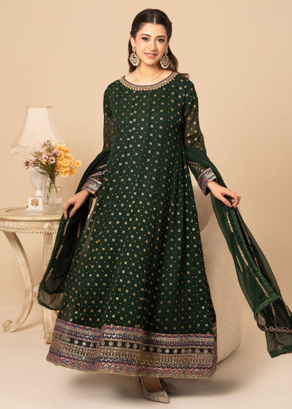 Noir & Noor Chiffon Flared Maxi | 3 Piece Suit