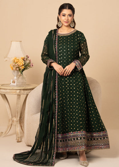 Noir & Noor Chiffon Flared Maxi | 3 Piece Suit