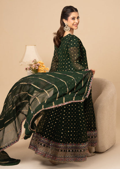 Noir & Noor Chiffon Flared Maxi | 3 Piece Suit