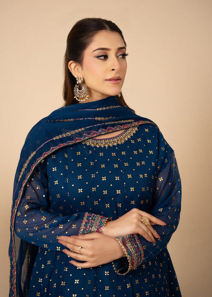 Noir & Noor Chiffon Flared Maxi | 3 Piece Suit