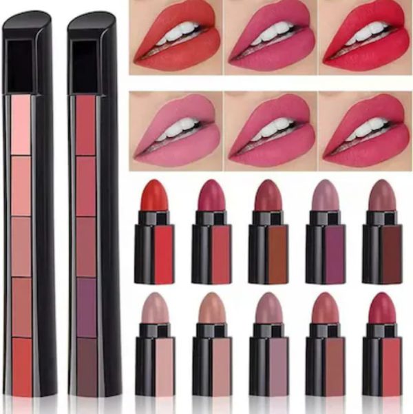 5-in-1 Huda Beauty Lipstick Shades – Velvet Matte Perfection