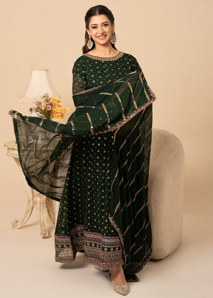 Noir & Noor Chiffon Flared Maxi | 3 Piece Suit