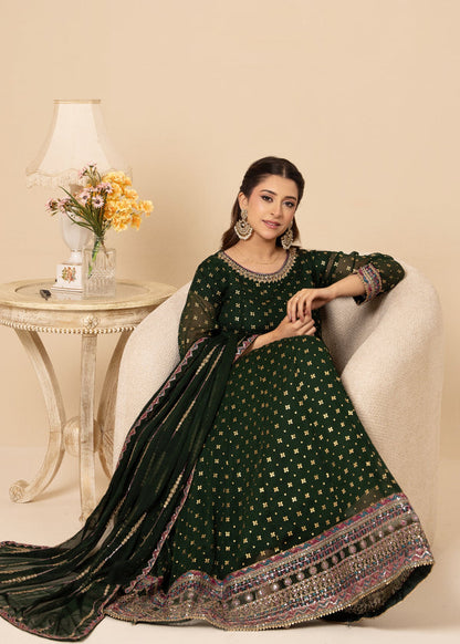 Noir & Noor Chiffon Flared Maxi | 3 Piece Suit