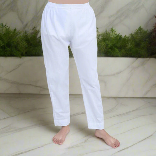 Basic Cotton Trousers for Women