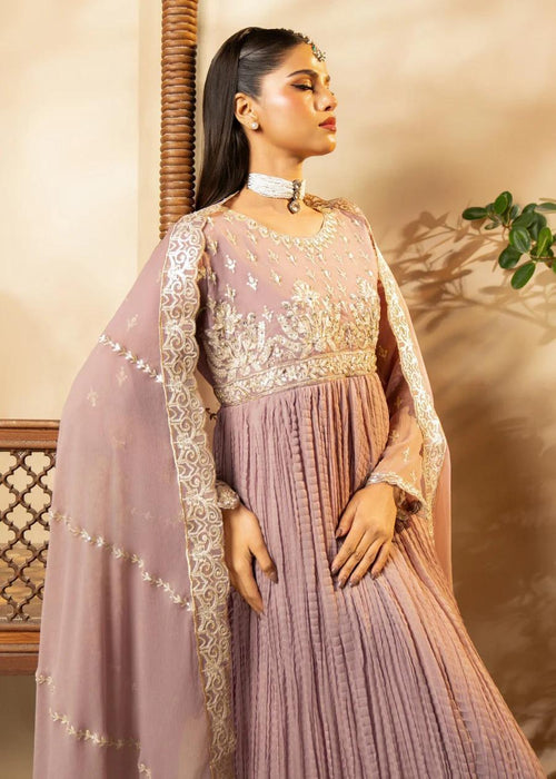Chiffon frock with Adda Work – 3 Piece Festive Ensemble