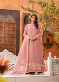 Pink Organza Sharara Set with Intricate Adda Work – 3 Piece Festive Wear