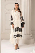 Elegant 3-Piece Organza Embroidered Suit