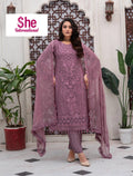 Airline Style Embroidered Chiffon Suit – Premium Party Wear