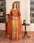 Elegant Orange Embellished Lehenga Set