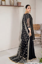 Black Pearl - 3pc Organza Sharara Set