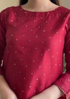 Kattan Silk Kurta Set – Embroidered Festive 3-Piece Ensemble