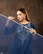 Premium Cotton Embroidered Suit with Dupatta