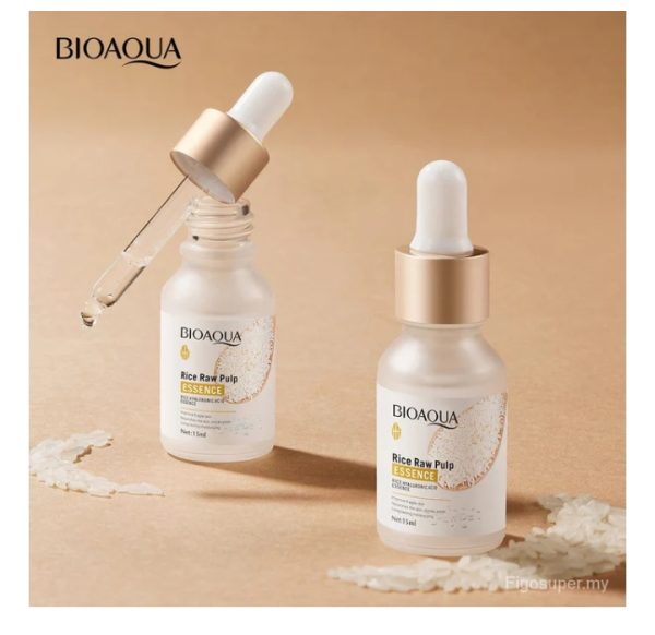 BIOAOUA Hyaluronic Acid Rice Raw Pulp Essence Face Serum – For Radiant, Hydrated Skin