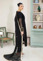 Elegant Black Chiffon Embellished 3-Piece Kurta Set – Festive Collection