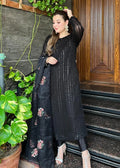 Midnight Luxe - 3PC Embroidered Chiffon Set