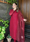 Midnight Luxe - 3PC Embroidered Chiffon Set