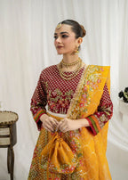 Majestic Maroon Lehenga Set – 4-Piece Wedding & Formal Wear